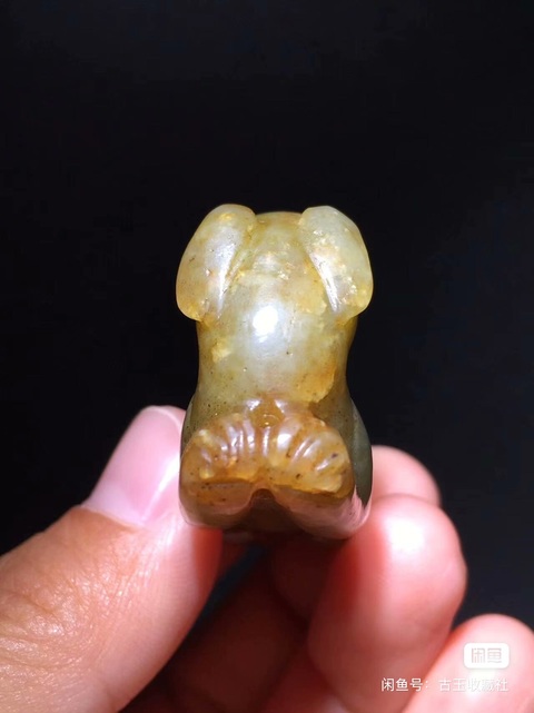 古玩玉器仿古做舊玉犬型件真品鑒賞圖