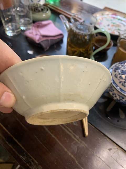 古玩陶瓷青白釉出筋盤真品鑒賞圖