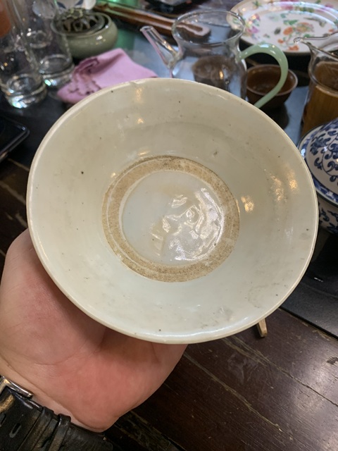 古玩陶瓷青白釉出筋盤真品鑒賞圖