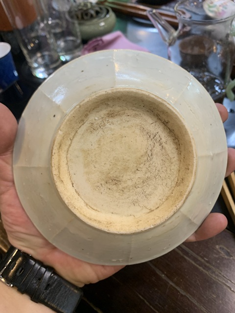 古玩陶瓷青白釉出筋盤真品鑒賞圖