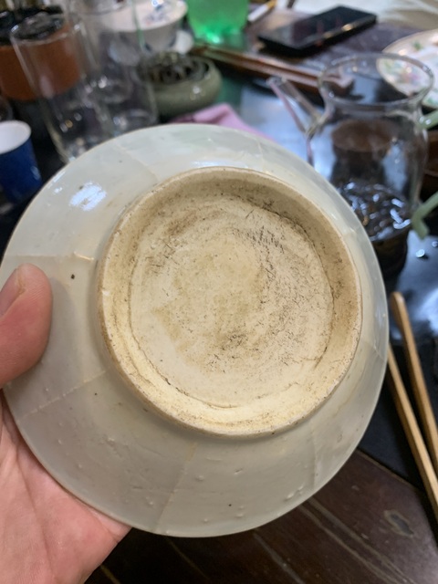 古玩陶瓷青白釉出筋盤真品鑒賞圖