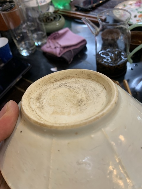 古玩陶瓷青白釉出筋盤真品鑒賞圖