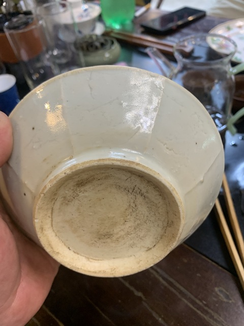 古玩陶瓷青白釉出筋盤真品鑒賞圖