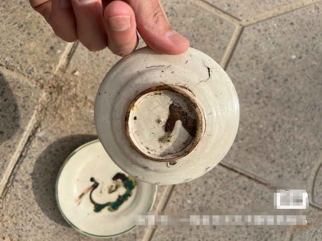 古玩陶瓷民國磁州窯鶴紋盤真品鑒賞圖