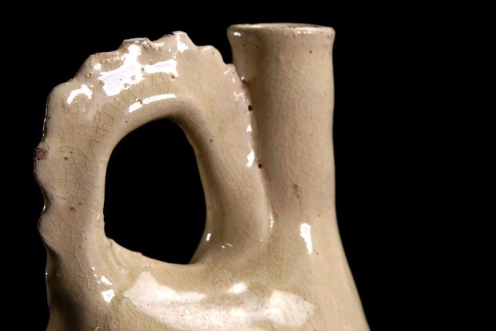古玩陶瓷白釉皮囊壺真品鑒賞圖