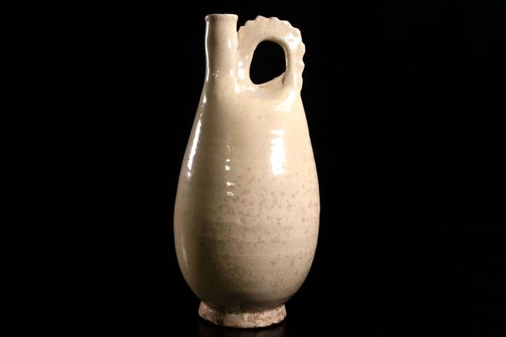古玩陶瓷白釉皮囊壺真品鑒賞圖