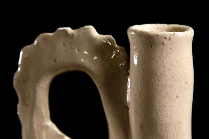 古玩陶瓷白釉皮囊壺真品鑒賞圖