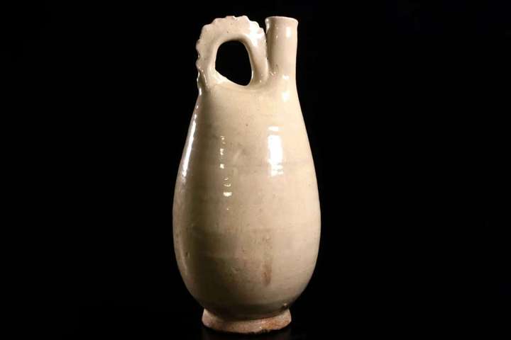 古玩陶瓷白釉皮囊壺真品鑒賞圖