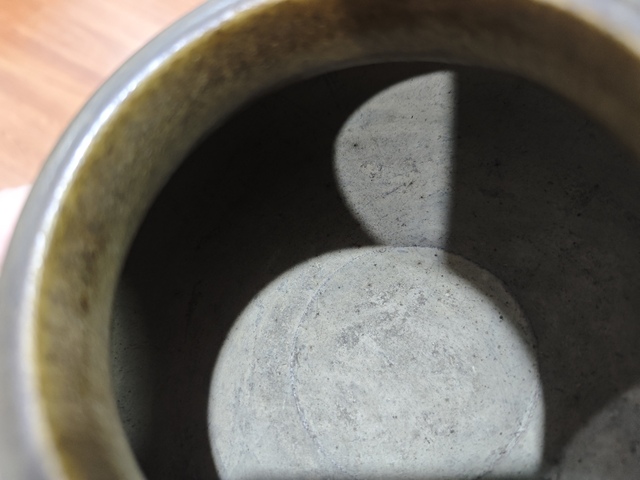 古玩陶瓷清乾隆 茶葉末釉鋪首花囊拍賣，當前價格8500元