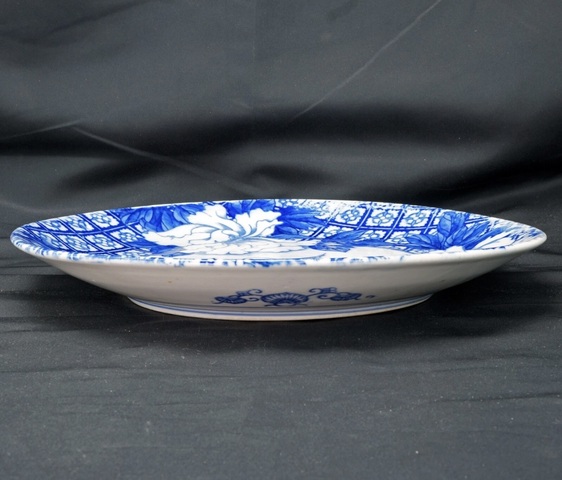 古玩陶瓷青花花卉紋盤真品鑒賞圖