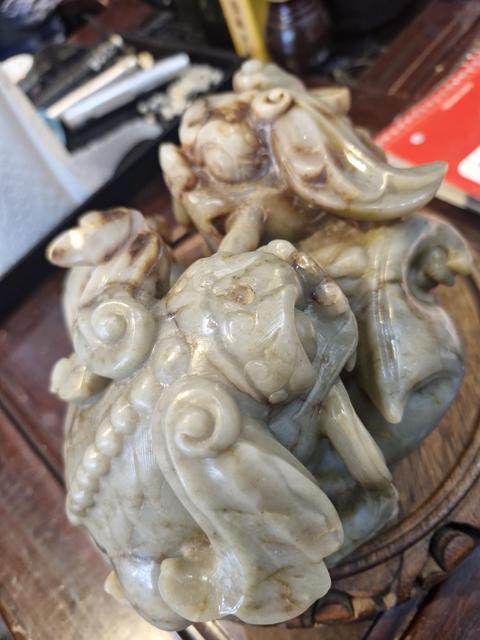 古玩玉器地方玉石雕獸真品鑒賞圖