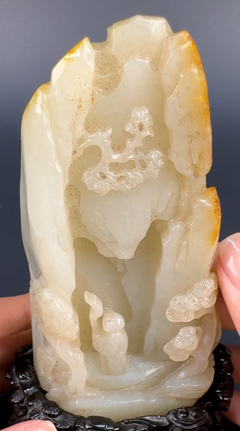 古玩玉器現代玉山子真品鑒賞圖