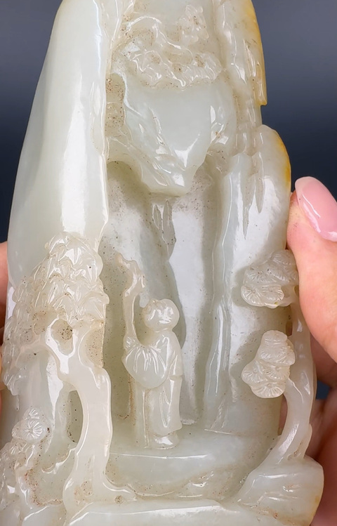 古玩玉器現代玉山子真品鑒賞圖