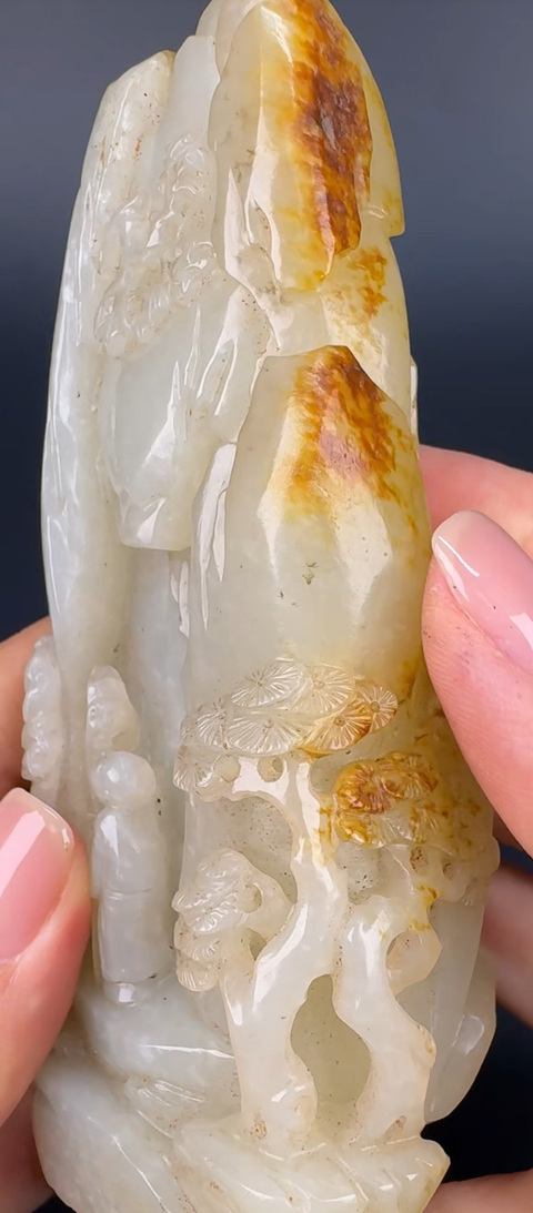 古玩玉器現代玉山子真品鑒賞圖