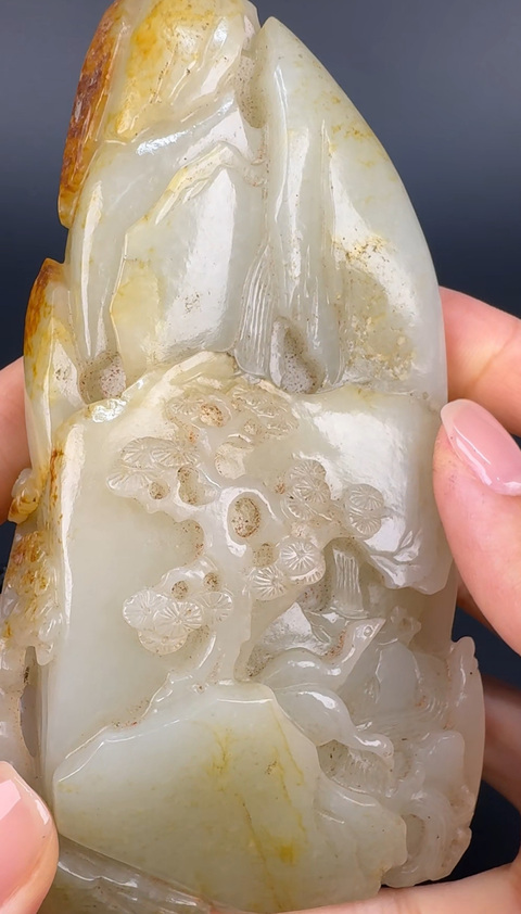 古玩玉器現代玉山子真品鑒賞圖