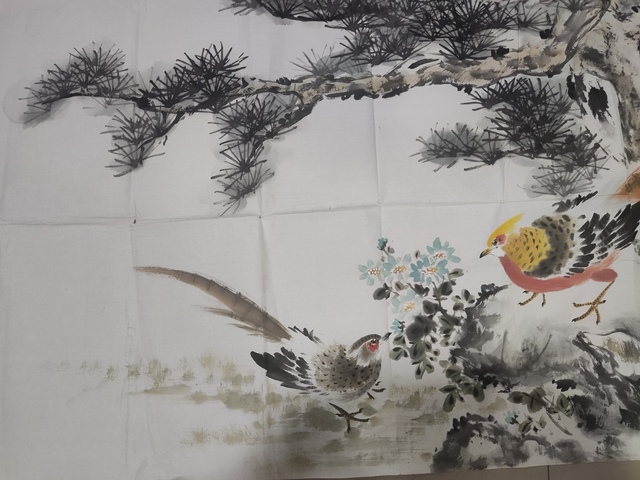 古玩字畫中美協會員河南名家師行坤 錦繡長春拍賣,當前價格2988元