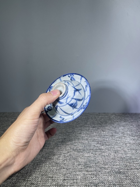 古玩陶瓷清中期.青花靈芝花卉紋杯碟拍賣,當前價格0元