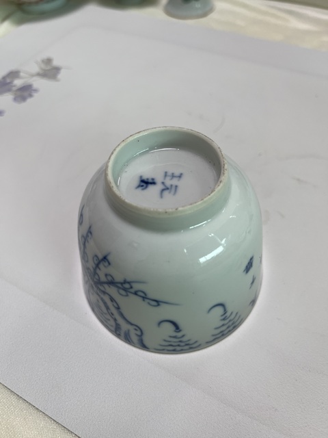 古玩陶瓷青花杯真品鑒賞圖