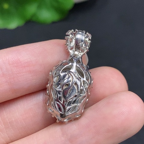 古玩玉器天然翡翠葉形掛件真品鑒賞圖