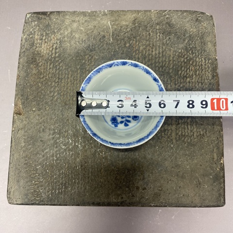 古玩陶瓷清康熙·外紫金釉內青花花卉紋杯拍賣,當前價格980元