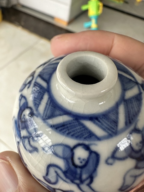 古玩陶瓷嬰戲小罐真品鑒賞圖