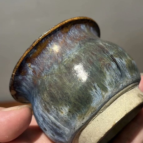 古玩陶瓷兔毫窯變爐真品鑒賞圖
