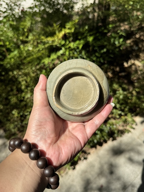 古玩陶瓷龍泉青瓷直頸瓶真品鑒賞圖