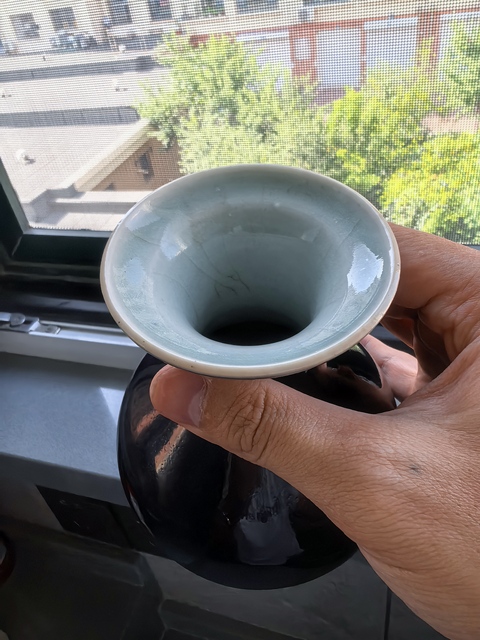 古玩陶瓷清晚期 窯變釉瓶真品鑒賞圖
