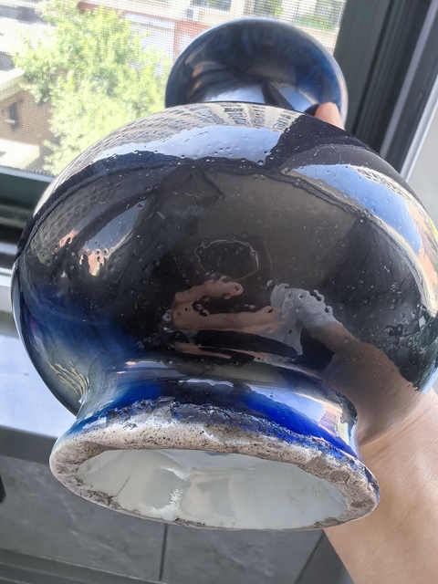 古玩陶瓷清晚期 窯變釉瓶真品鑒賞圖
