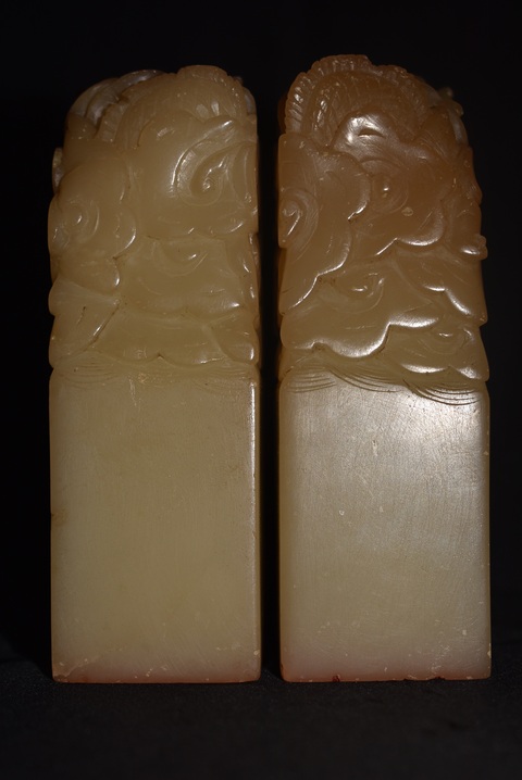 古玩雜項壽山芙蓉石老印章真品鑒賞圖