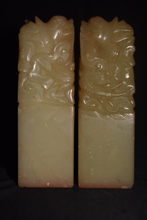 古玩雜項壽山芙蓉石老印章真品鑒賞圖