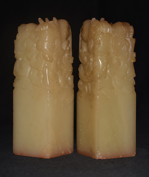 古玩雜項壽山芙蓉石老印章真品鑒賞圖