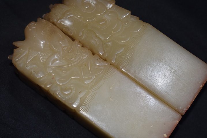 古玩雜項壽山芙蓉石老印章真品鑒賞圖