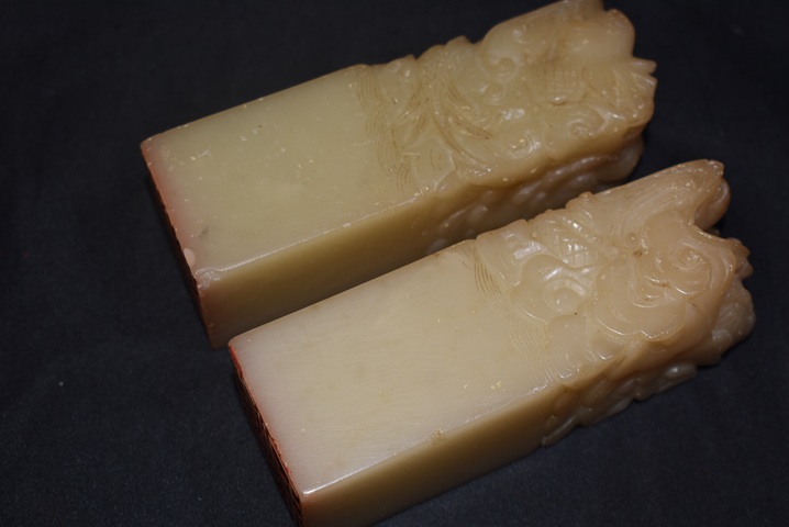 古玩雜項壽山芙蓉石老印章真品鑒賞圖