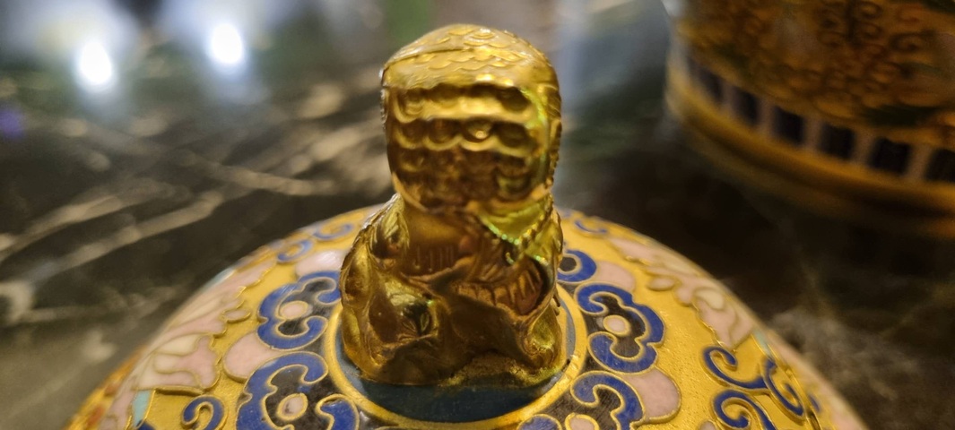 古玩雜項景泰藍將軍罐真品鑒賞圖