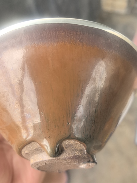 古玩陶瓷建窯柿紅釉茶盞拍賣，當前價格9800元