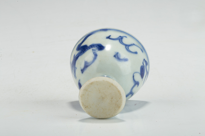 古玩陶瓷明晚·青花趕珠龍紋高足杯拍賣，當前價格5016元