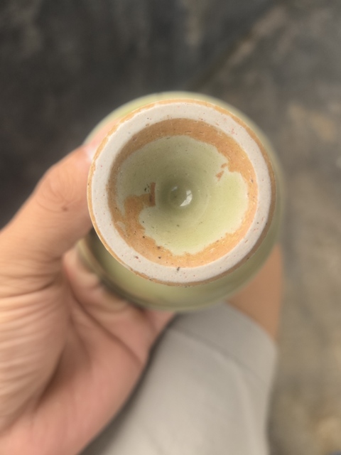 古玩陶瓷龍泉釉高足杯真品鑒賞圖
