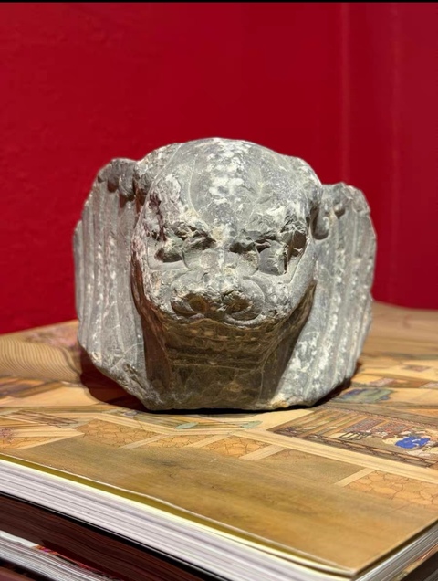 古玩雜項青石獅真品鑒賞圖