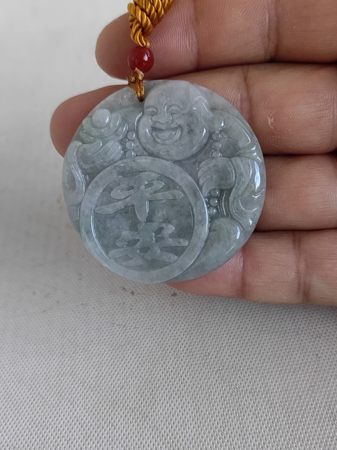 古玩玉器翡翠雕“彌勒佛”掛件拍賣,當前價格260元