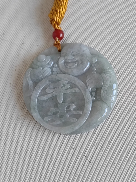 古玩玉器翡翠雕“彌勒佛”掛件拍賣,當前價格260元