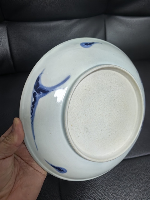 古玩陶瓷過墻龍紋青花盤拍賣,當前價格1652元