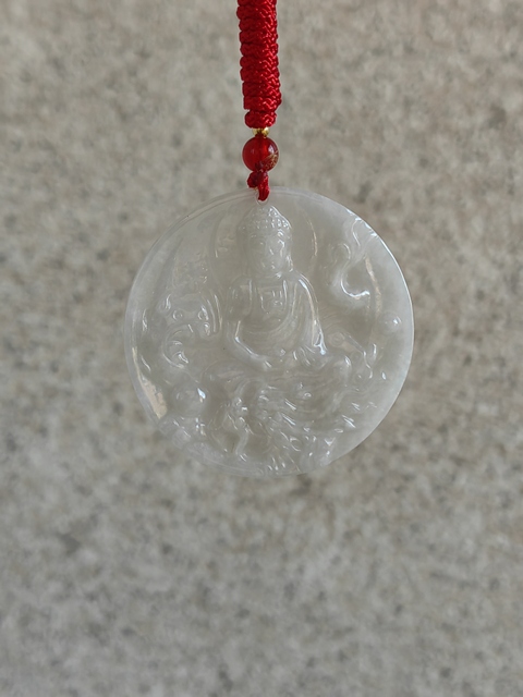 古玩玉器翡翠雕“大日如來”牌拍賣，當前價格220元