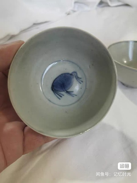 古玩陶瓷天啟青花茶圓真品鑒賞圖