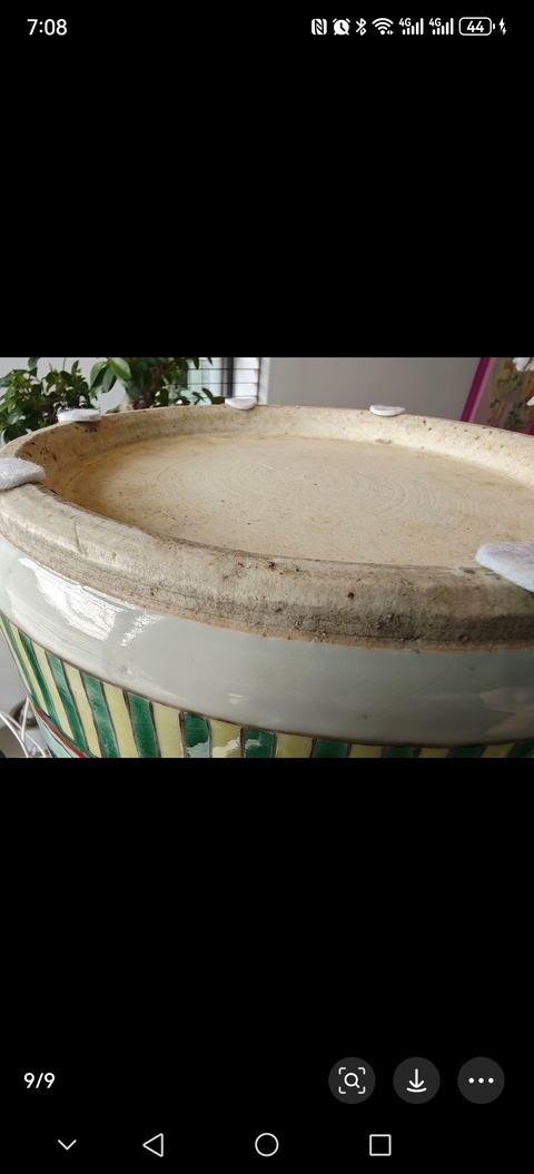 古玩陶瓷花鳥紋五彩箭筒真品鑒賞圖