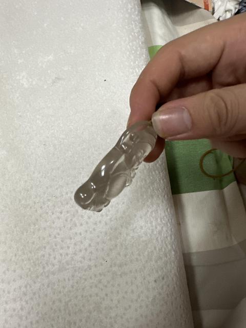 古玩玉器白瑪瑙財神題材掛件真品鑒賞圖