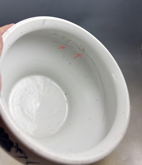 古玩陶瓷花卉紋青花馬蹄尊真品鑒賞圖