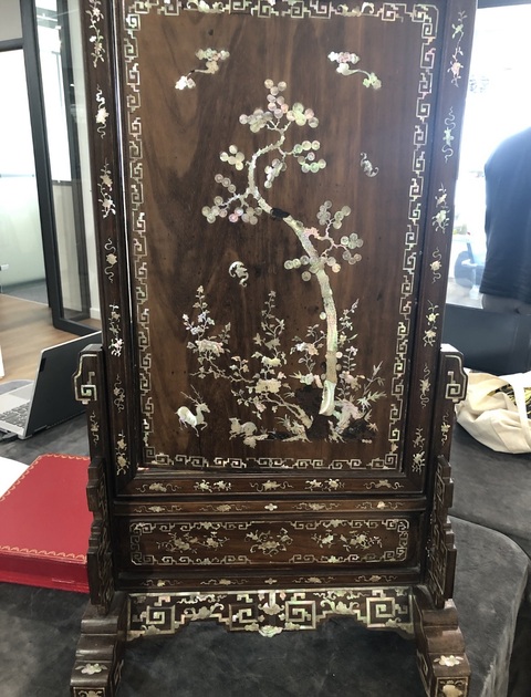 古玩雜項臺屏真品鑒賞圖