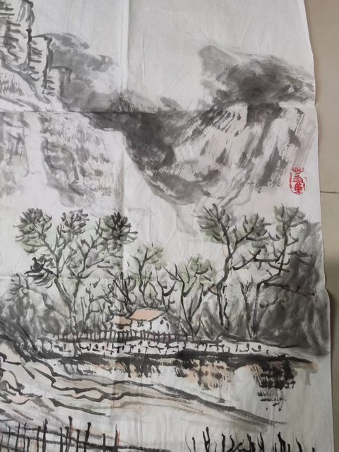 古玩字畫已故名家劉發(fā)魁 太行萬景溝拍賣，當前價格1元
