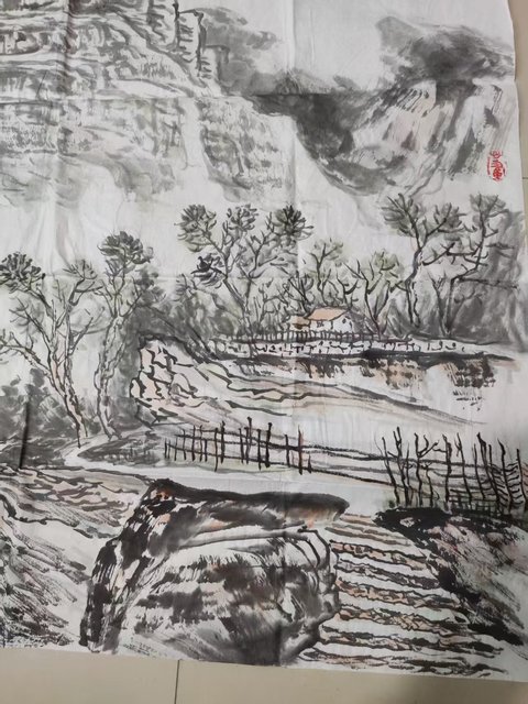 古玩字畫已故名家劉發(fā)魁 太行萬景溝拍賣，當前價格1元